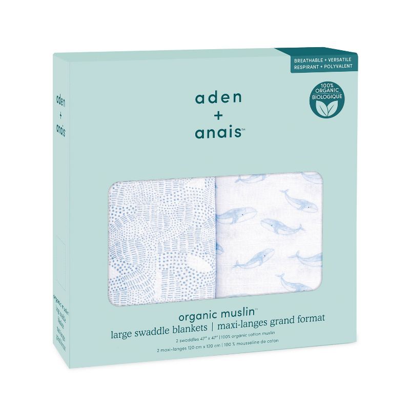 aden + anais Organic Swaddles Baby Blankets - 2pk, 3 of 5