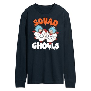 Men's - Dr. Seuss - Squad Ghouls Thing 1 and Thing 2 Long Sleeve Graphic T-Shirt - 1 of 4