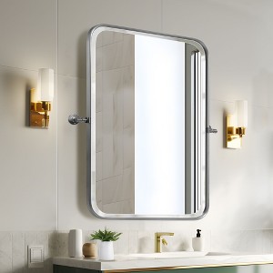 PexFix Iron Round Corner Rectangle Three Color Swivel Hardware Wall Mirror - 1 of 4