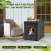 Resin Outdoor Dog/Cat House for Yard, Patio & Garden ¨C Small (10¨C20 lbs), Black - 3 of 4