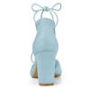 Allegra K Women's Pointed Toe Chunky Heels Lace Up Sandals Pumps - 4 of 4