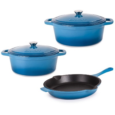 BergHOFF Neo 10Pc Cast Iron Cookware Set, Blue