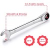 14-Piece Fixed Head Ratchet Wrenches Set, Metric 8-24mm, Fixed Head Ratcheting Combination Wrenches, Chrome Vanadium Steel with Storage Bag - 2 of 4