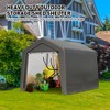 Portable Shed, Outdoor Storage Shelter, 8x12x7.7 ft Heavy Duty Waterproof Storage Tent Sheds with Roll-up Zipper Door - 2 of 4