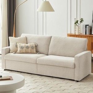 Lycvki 80'' Modern Chenille Linen Loveseat Sofa for Living Room - 1 of 4