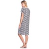 Casual Nights Women's Cotton Short Sleeve Sleep Dress, Nightshirt, Nightgown - 4 of 4