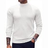 COOFANDY Men's Mock Turtleneck Sweaters Long Sleeve Casual Knit Shirts Half Neck Thermal Lightweight Pullover Sweater - 2 of 4