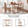 5-Piece Farmhouse Counter Height Dining Table Set with 1 Rectangular Dining Table and 4 Dining Chairs for Small Places - ModernLuxe - 4 of 4