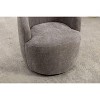 PAGED Chenille Fabric Swivel Accent Chair Modern Living Room Chairs with Round Swivel Base, Barrel Chair for Living Room - 2 of 4