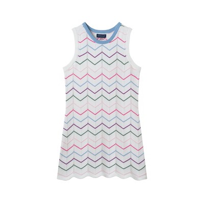 Andy & Evan  Kids  White Fitted Scallop Dress