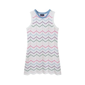 Andy & Evan  Kids  White Fitted Scallop Dress - 1 of 3