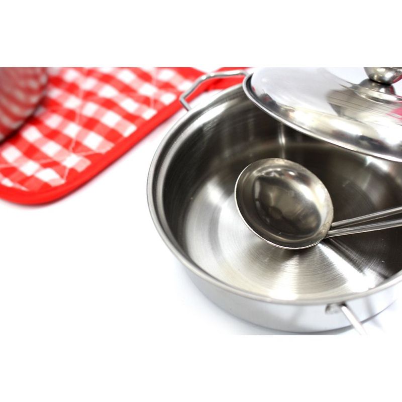 Insten Metal Pots & Pans Kitchen Cookware Playset, Pretend Food Cooking Toys for Children & Kids, 4 of 6