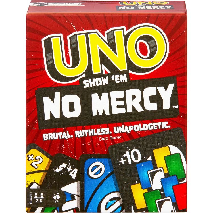 UNO Show ‘em No Mercy Card Game for Kids, Adults & Family Night, Parties and Travel, 1 of 6