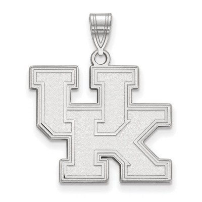 Black Bow Jewelry 14k White Gold Kentucky Wildcats NCAA Large Pendant