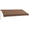 Resenkos Patio Awning, Outdoor Sun Shade Shelter Cover Awnings,12' x 10' Retractable Awning, 280gsm UV Resistant Sunshade Shelter, Coffee - 3 of 4