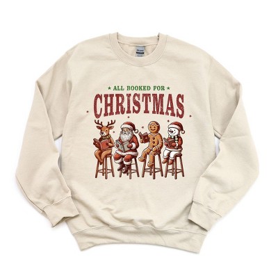 Simply Sage Market Women's Graphic Sweatshirt Booked For Christmas Stool