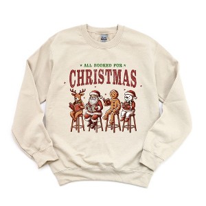 Simply Sage Market Women's Graphic Sweatshirt Booked For Christmas Stool - 1 of 4
