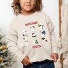 The Juniper Shop Christmas Spirits Red Words Toddler Graphic Sweatshirt - 4T - Natural - 2 of 3