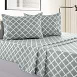 Microfiber Quatrefoil Bed Sheet Set - Lux Decor Collection