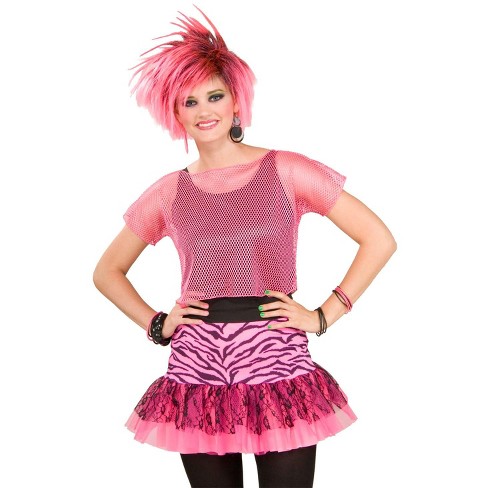 Forum Novelties Neon Mesh Top Adult Costume (pink), Standard : Target