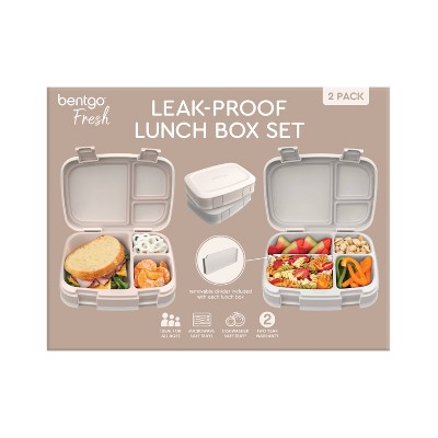 Bentgo Fresh Leakproof Bento Lunch Box 2pk - Dune & Moondust: BPA-Free Containers