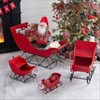KWPZQEB Iron Christmas Santa Sleigh Basket, Farmhouse Distressed Christmas Santa Sleigh Holiday Tabletop, Vintage Indoor Classic Christmas Decoration - 3 of 4