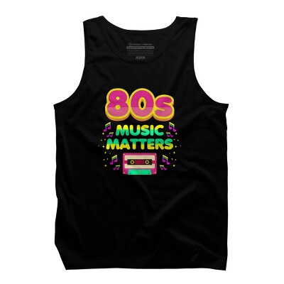 Men's Design By Humans 80's Music Matters By zanpacto Tank Top