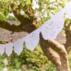 Meri Meri Broderie Anglaise Lace White Pennant Garland (13' with excess cord - Pack of 1) - 2 of 4