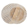 Saro Lifestyle Ribbed Wooden Charger, 13" Ø Round, Natural (Set of 4) - 3 of 4
