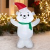 Gemmy Christmas Airblown Inflatable Polar Bear, 4 ft Tall, Multi - 2 of 2