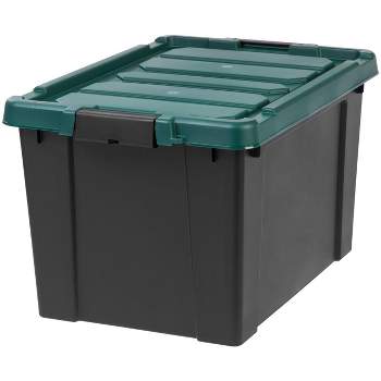 IRIS USA Lockable Heavy Duty Plastic Storage Bins Container with Lids and Secure Latching Buckles