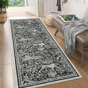 Modern Abstract Tiger Pattern Area Rugs For Living Room Bedroom Indoor Washable Low Pile Non Slip Carpet Soft Lightweight Easy Care Rug Home Decor - 1 of 4