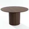 Dovelina Mid-Century Round Dining Table Wood Kitchen Table for 4 People - Walnut - 4 of 4