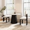 43" Modern Round Pedestal Dining Table with Faux Marble Top & Black Solid Wood Base, Small Kitchen Table for 4 People–The Pop Home - 2 of 4