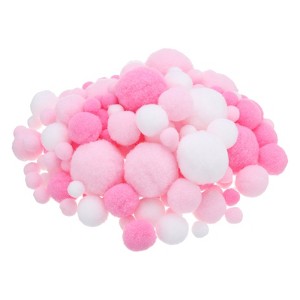 Unique Bargains Creative High Elastic Decoration Home Art Supplies Pom Poms 260 Pcs - 1 of 4