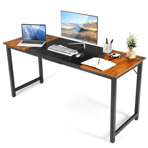 Costway 63'' Large Computer Desk Writing Workstation Conference Table Home  Office