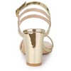 Allegra K Women's Open Toe Slingback Block Heel Buckle Ankle Strap Sandals - 3 of 4