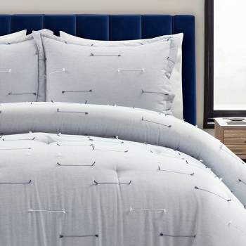 3pc Boho Striped Clip Jacquard Comforter Set - Lush Décor