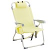 DOMETOUR Heightened Oxford Cloth Silver White Aluminum Tube Bearing 220 LBS Beach Chair Yellow - 3 of 4