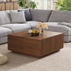 Bella Depot 33.25" Square Coffee Table with 4 Drawers - 4 of 4