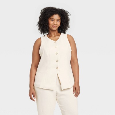 Women's Signature Crepe Long Line Vest - A New Day™
