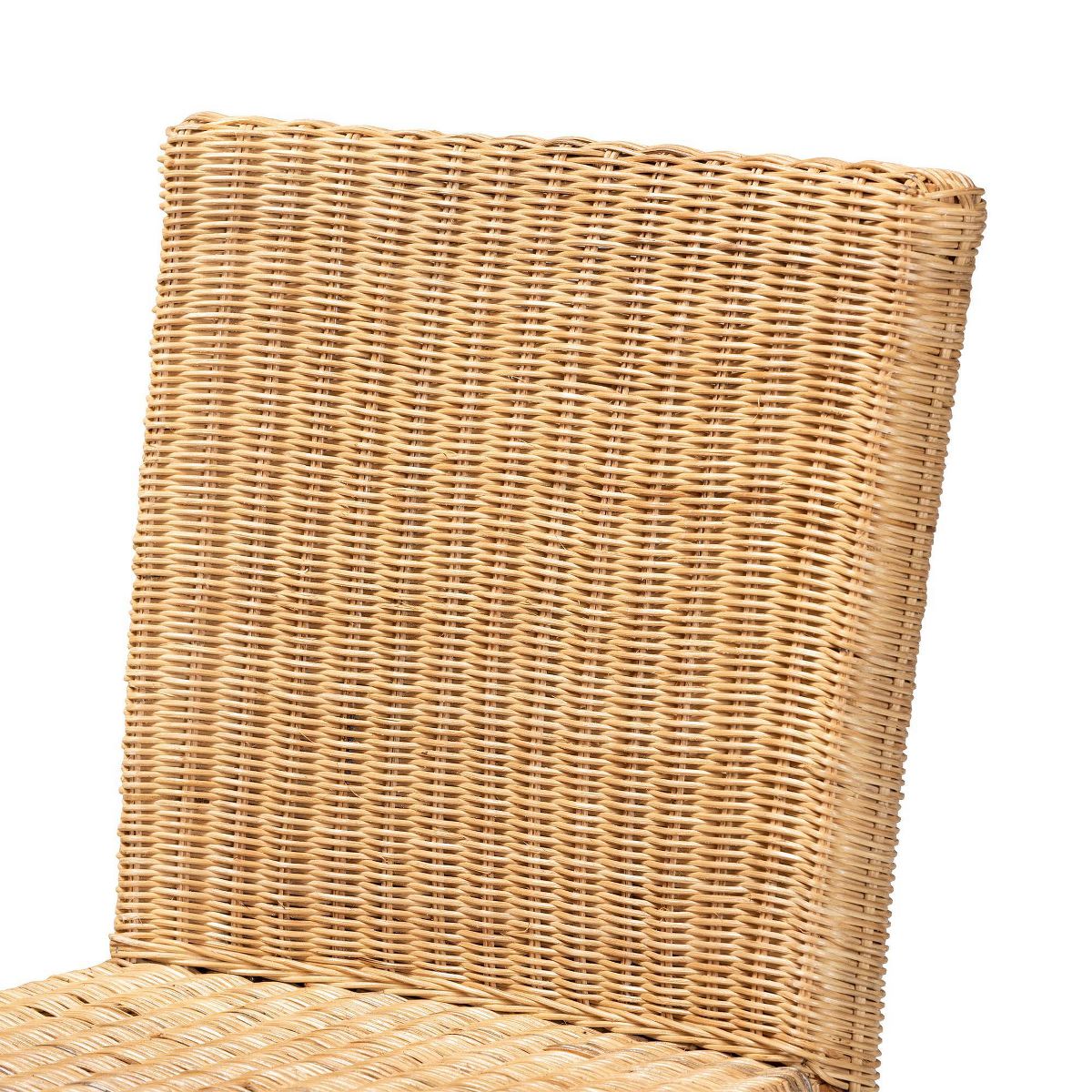 Racquel Natural Rattan & Mahogany Wood Barstool: Ergonomic, No Assembly - bali & pari - thumbnail 6