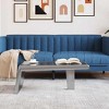 Coffee Table Silver Aluminum Industrial Coffee Table - 3 of 4