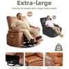 Oversized Wide Recliner Chair - 360° Rocker Swivel Recliner, PU Leather Large Manual Recliner, with 1.5X Sponge Filling and Easy Recline Mechanism - 2 of 4