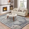 Washable Rug Vintage Oriental Distressed Rug Non Slip Non Shedding Rug Retro Medallion Foladable Rugs Low Pile Carpet for Bedroom Living Room Nursery - 2 of 4