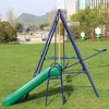 Whisen 4 in 1 Swing Set with Seesaw, Belt Swing, Slide, Glider, Weather-Resistant & Comfortable U-Shaped Seat, Gift for Kids - Blue - 2 of 4