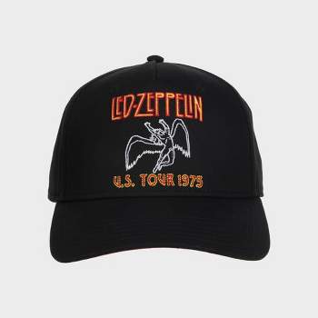 Men's Led Zeppelin Cotton Baseball Hat - Black