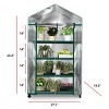 Nature Spring Greenhouse With 4 Shelves, PVC Cover, and Removable Locking Wheels - 19.3" x 63.3" - image 2 of 4