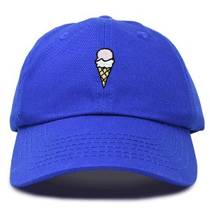 Dalix Double Scoop Ice Cream Embroidered Mens Cotton Dad Hat Baseball Cap - 1 of 4