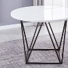 Ramona Round Dining Table White - Steve Silver Co.: 44" Marble Top, Bronze Metal Base, Seats 4 - 2 of 4